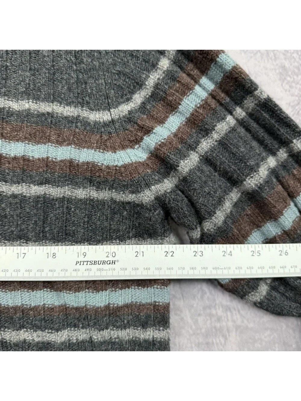 Vintage Banana Republic Sweater Men's M Lambs Wool  Grandpacore Ribbed Stripe